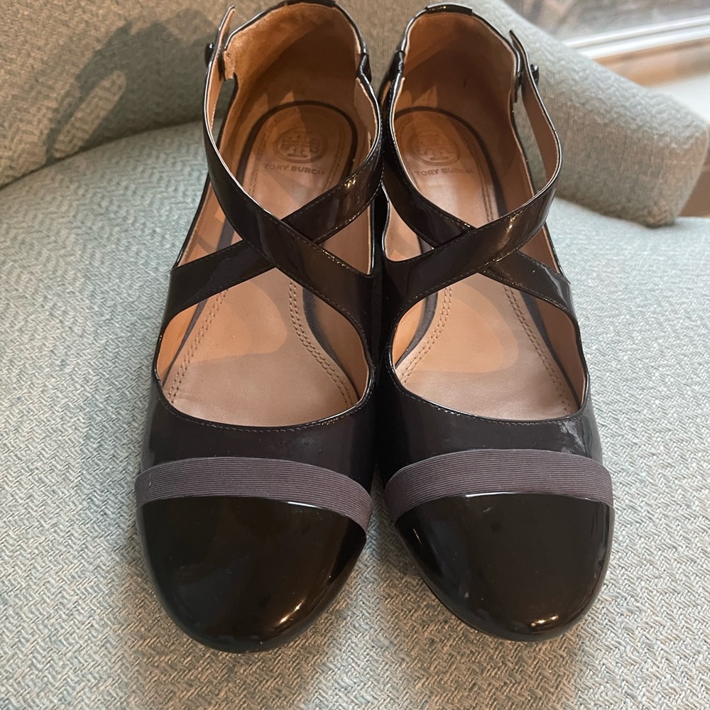 Tory Burch Cross Strap Block Heel